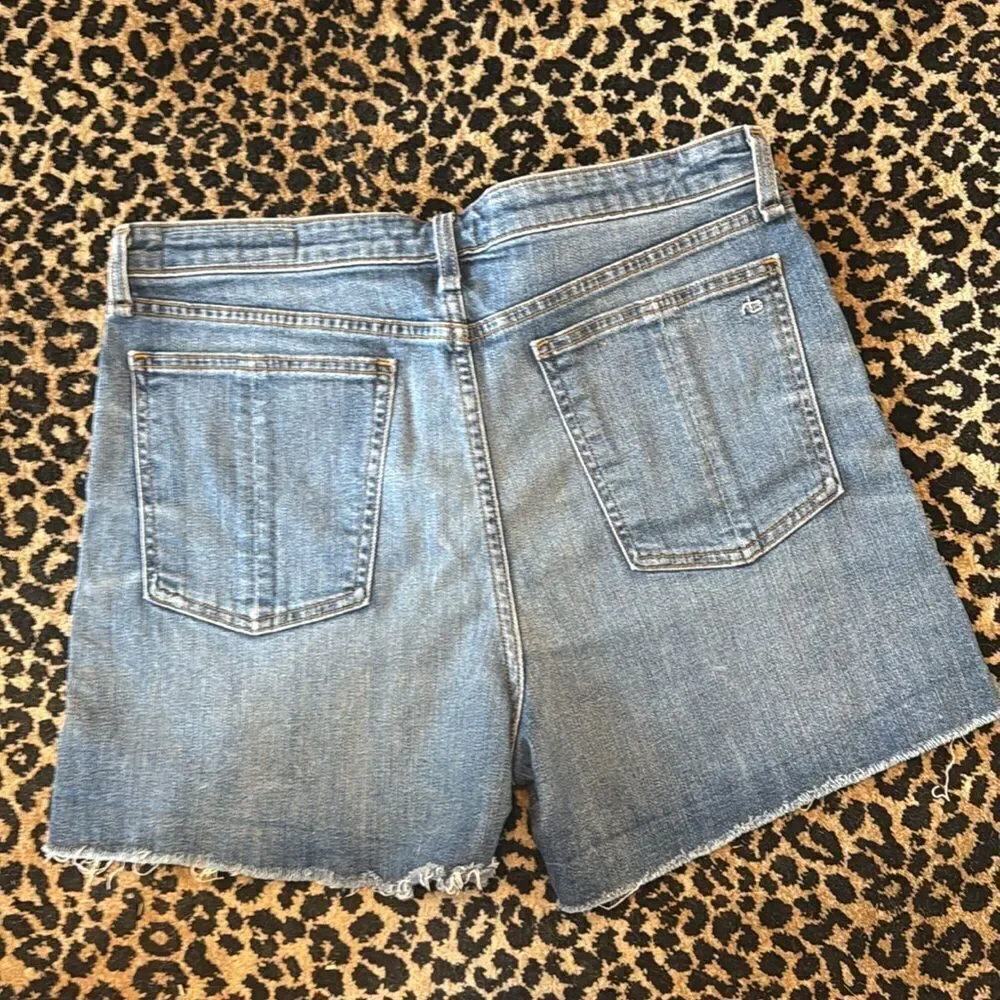 Rag & Bone Blue Jean Shorts with Cuffed Hem size 32 (10-12)